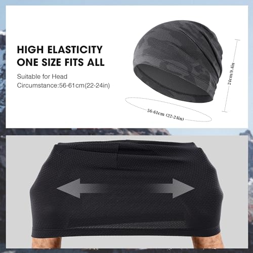 Image of WTACTFUL Cooling Skull Caps for Men Women - Lightweight Breathable 3D Mesh Running Caps for Cycling & Summer
