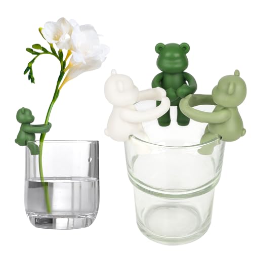 Aokeleilei Plant Propagation Buddy, Bears & Elephant Plant Propagation Holder, Plant Support for Sprouts, Stems, Shoots and Cuttings, Cute Plant Supporters for Indoor Garden Plant Lover, 3PCS