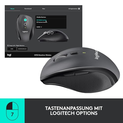 Logitech M705 Kabellose Marathon Maus