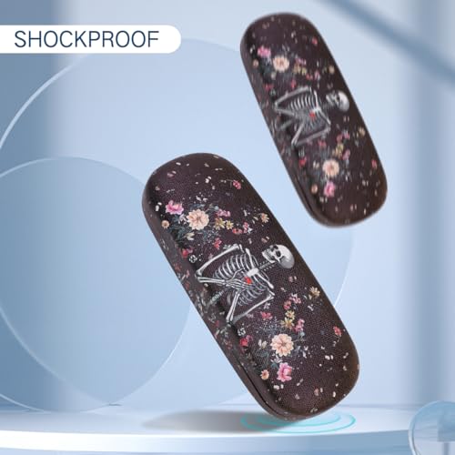 Image of PERFECTSIGHT Hard Shell Eyeglasses Case, PU Leather Protective Glasses Case, Cute Eyeglass Case for Women Men Girls