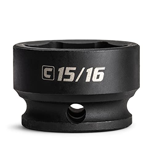 Image of Capri Tools 15 /16 in. Stubby Impact Socket, 3 /8 in. Drive, 6 Point, SAE
