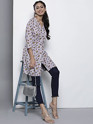 Image of One femme Women's Pleated Printed Tunic Shirt