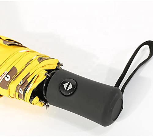 Image of House of Quirk 3-Fold Travel Umbrella - Auto Open /Close Ultra Light and Small Mini Umbrella with Carrying Pouch