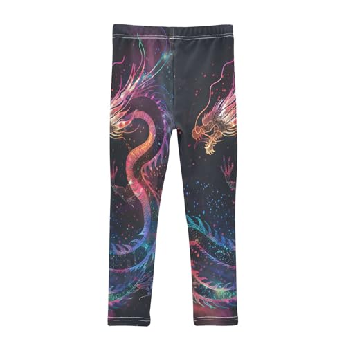 Toddler Girls Leggings Printed Yoga Pants Leggings Rainbow Color Dragon for Kids2