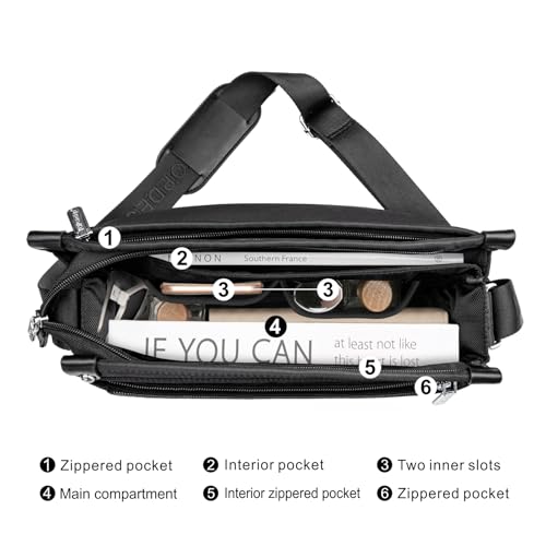 TOPDesign Lightweight Women Crossbody Bag, Shoulder Purse with Multiple Pockets, Triple Zip Handbag with Shoulder Strap4