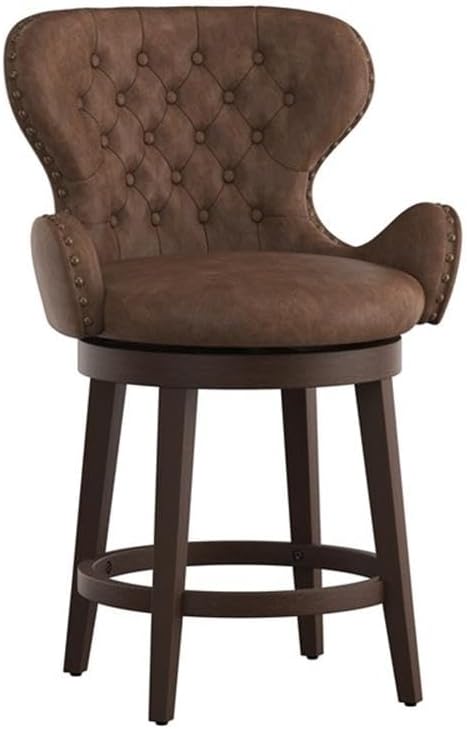 Hillsdale Mid-City 26" Wood Contemporary Counter Stool in Chocolate