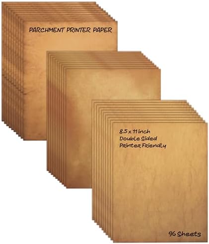 Aged Paper, 96 Sheets of Antique Looking Old Fashion Parchment Paper ...