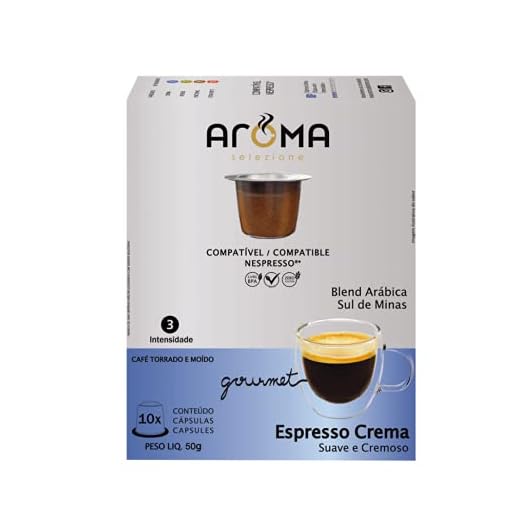Aroma Selezione Cápsulas De Café Aroma Espresso Crema Compatível Com Nespresso Contém 10 Cápsulas
