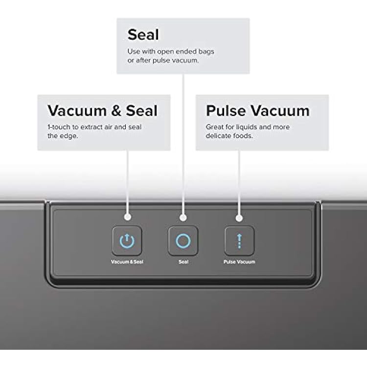 Anova Culinary Vacuum Sealer, Slim & Compact, Includes 10 Pre-Cut Bags (BPA-Free), Wet & Dry Dual Food Vacuum Sealer Machine for Sous Vide and Long-Term Storage,