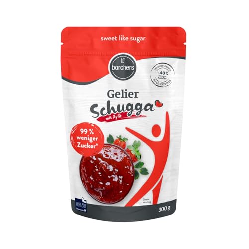 BORCHERS Gelierhilfe, Alternative zu Gelierzucker 300g, auf Grundlage von Xylit, Gelier Schugga, 1:1 wie Zucker, kalorienreduziert, Zuckerersatz, Süßungsmittel, Zuckeralternative (300g (1er Pack))