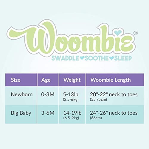 Image of Woombie Grow with Me Baby Swaddle, Convertible Swaddle Fits Babies 0-9 Months, Expands to Wearable Blanket for Babies up to 18 Months, Blue Lanterns