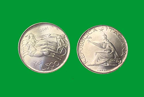 Moneta 500 liras plata de Italia 1961 en llavero original, el regalo de joyería para hombre 2