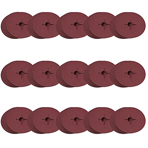 Image of 115mm Fibre Sanding Discs 60 Grit Medium Disc for 4-1/2” Backing Pad 150 Pack