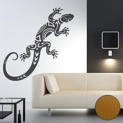 Wandtattoo „Gekko Tribal“ 120x50 Cm In Anthrazit – Selbstklebend & Abziehbar