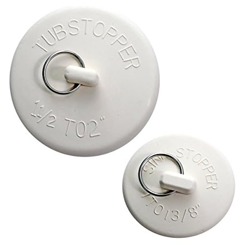 Arology 2 Pack Rubber Drain Stopper Plugs, Fit Most Drains with 2 Different Sizes, Works for Bathtubs, Kitchen Sinks, Bathroom, Laundry, and More Cover