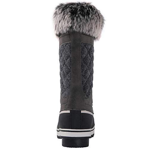 kingshow Globalwin Women's 1918 Grey/DK.Grey Winter Boots 5.5M
