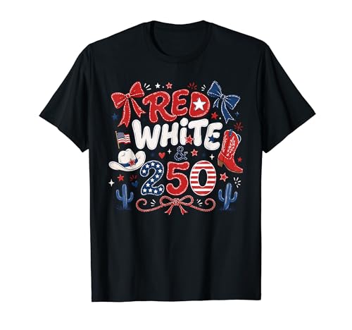 250th Anniversary USA Red White 250 Years American 4th July T�V���c