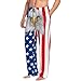 CHILEARTHER American Flag Eagle Fashion Mens Pajama Pants Lounge Sleep Pants Men Pajama Bottom with Pockets Drawstring for Couples XXL