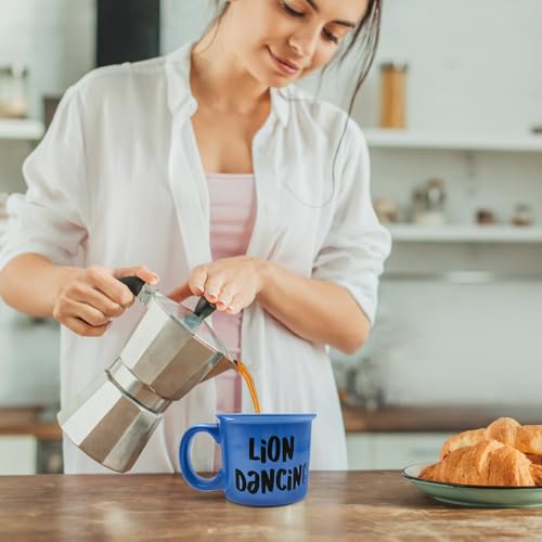 Tazas de cerámica 14 oz con borde enrollado, pack 2 miniatura 7