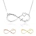 Produktbild Amlion Halskette Personalisiert, Unendlich Namenskette, Silber 925 Halskette Herz, 2,3 Name Halskette Damen Herren,Personalisiertes Geschenk