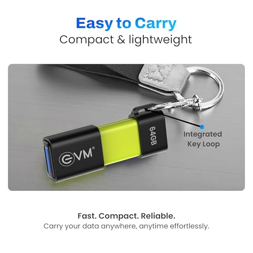 Image of EVM EnXO 64GB OTG Flash Drive USB 3.2 Gen 1 | Versatile Dual USB Type-C & Type-A Connectors | Rapid 120MB /s Read| Smartphone Laptop Tablet Smart TV | Plug & Play | 10 Years Warranty (ENXO /64GB)