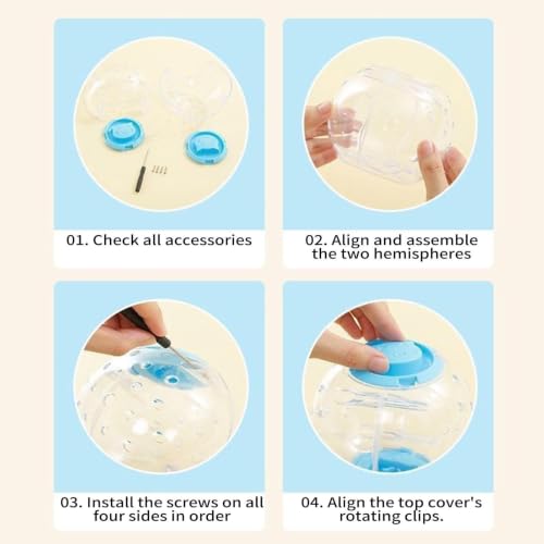 Bola para correr para hámster portátil de diseño transparente 5