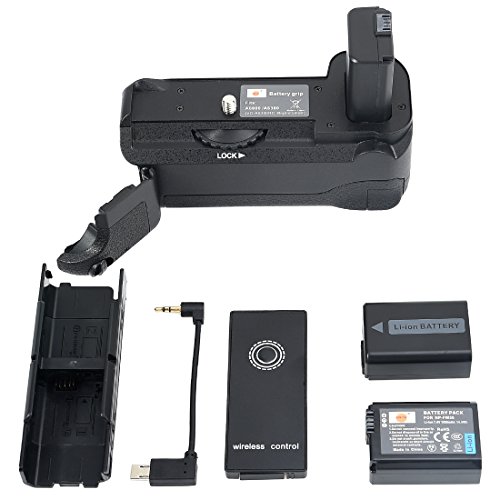 DSTE Telecomando a Raggi Infrarossi Vertical Battery Grip VG-6300 Compatibile per Sony A6300 A6000 Fotocamera Digitale con 2PCS NP-FW50 Batteria