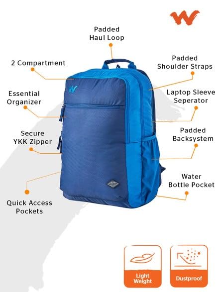 Image of Wildcraft Andes 35 Laptop Backpack for Man & Women,35L Ideal bags for men Office use /School /College Boys and Girls, 2 Compartment Bag