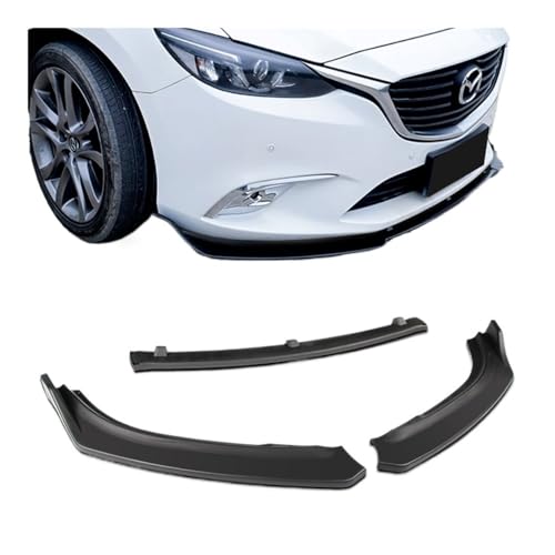 ZGGRB 3pcs Front Lip Spoiler for Mazda 6 2014-2018 Sport-Style ABS Plastic Splitter Bumper Chin Body Kit Modified Accessories(Un