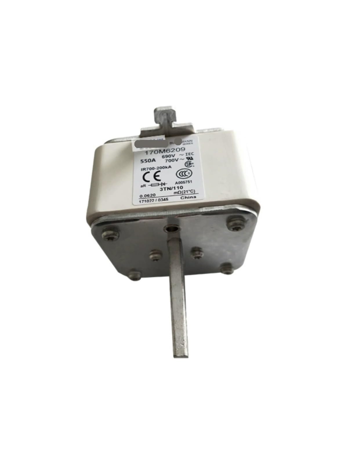 Fusible 170M6209 NISZA DC protection rapide contre les surintensités