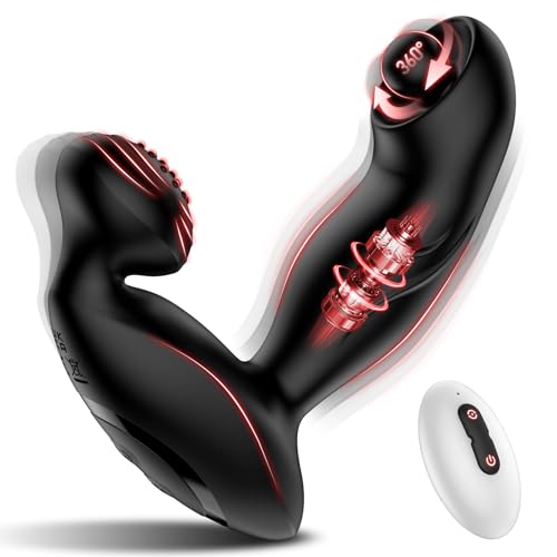 Analvibratoren für Mann Prostata Stimulation Männer mit 10 Rotations 10 Vibrationsmodi Analplug für männer Sex Spielzeug für die Männer Anal Vibratorensets für Männer 360° Rotierender Anal dildo