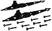Stanley Hardware S611-043 CD1392 Professional Choice Heavy Duty Strap Hinge in Black, 8", 2 piece