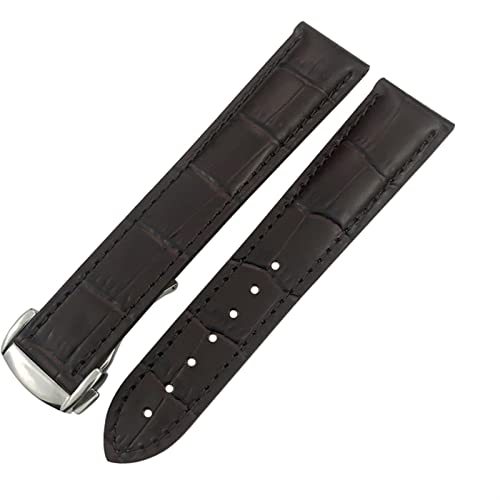 Bracelet de montre en cuir 20mm pour Omega Seamaster anti-irritation