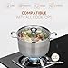 Ohtomber Stainless Steel Stock Pot - 12 Quart Large Cooking Pot with Lid for Pasta, Soup, Spaghetti, Nonstick Thick Base Deep Stockpot, Kitchen Cookware for Stew, Simmer, Boiling, Canning