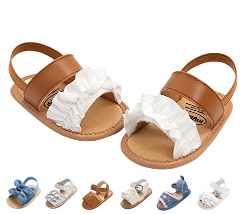 Image of Slivery Color Baby Girls Sandals Summer Shoes Outdoor First Walker Toddler Girls Shoes for Summer