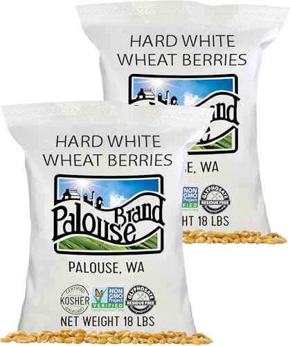 Image of Palouse Brand Certified Glyphosate Residue Free | Hard White Wheat Berries | 36 LBS | Family Farmed in Washington State
