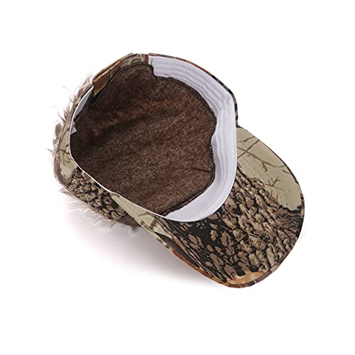 Image of Mens Visor with Hair Fake Hat with Hair for Men Funny Golf Hats Wig Hat Spiked Adjustable Baseball Cap