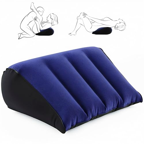 Upgrade Pillow Position Cushion for Couple Sex Furniture - Ramps Cushions Sweatshirt Newly Upgraded Triangle Inflatable Ramp Positioning for Deeper Position Support Pillow Men Women P9