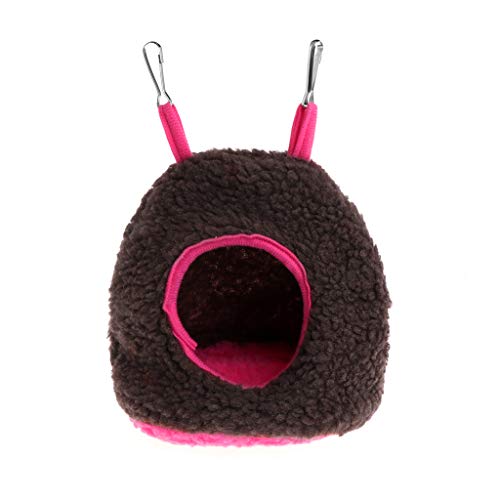 lehaha Nido de pájaro suave cálido invierno colgante jaula casa juguetes, lecho loros redondo cueva hamaca mascotas aves suministros