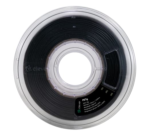 Filamento PETg Bactericida Cliever 3D - 1.75MM - 1KG - Preto