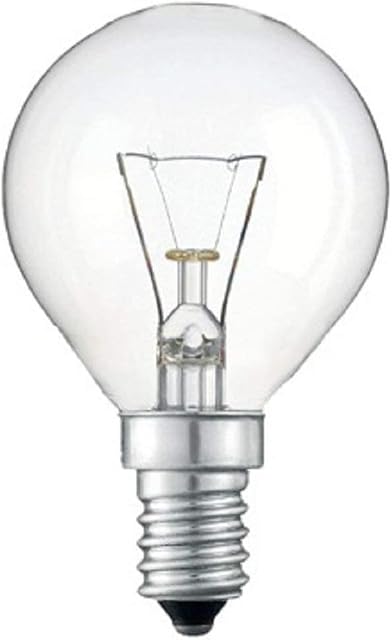 Caltecx 4 Pack 40W SES E14 Classic Clear Golf Light Bulbs, Small Screw, Incandescent Dimmable Lamps, Heavy Duty, 389 Lumen, Mains 230V - 240V