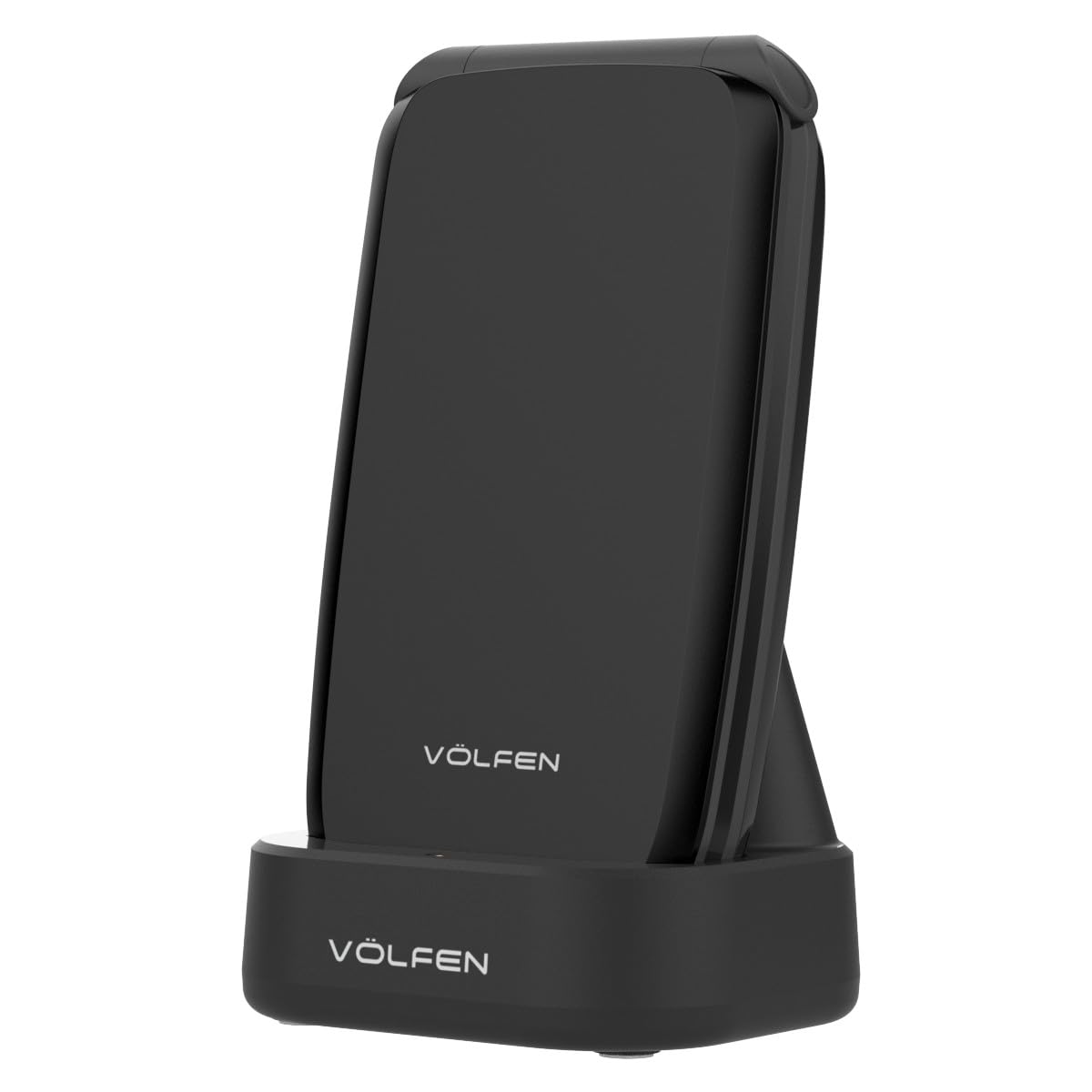 Astro Flip 4G - Teléfono Móvil para Personas Mayores con Tapa, Teclas Grandes y Pantalla XXL de 2,8”, Botón SOS, Fácil De Usar, Base de Carga USB-C, Doble SIM (Negro)