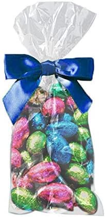 Miniatura 3 de Bolsas de celofán de plástico transparente con lazos de torsión de 4 pulgadas, coloreados para regalo o uso en fiestas