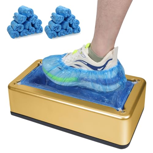 Automatic Shoe Cover Dispenser Machine with 200pcs Disposable Non Slip Shoe Covers Portable User Friendly Design for Indoor Office House Use Fits Men's Size Up to 11 US Dispensador de Cubre Zapatos