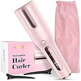 Automatic Curling Iron - Cordless Hair Curler - Long-Lasting Rechargeable Lithium Battery - Easy to...