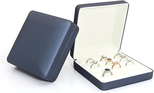 Miniatura 2 de Caja organizadora de anillos pequeños, estuche portátil para joyas, bandeja de almacenamiento de anillos moderna para mujeres, niñas para viajes