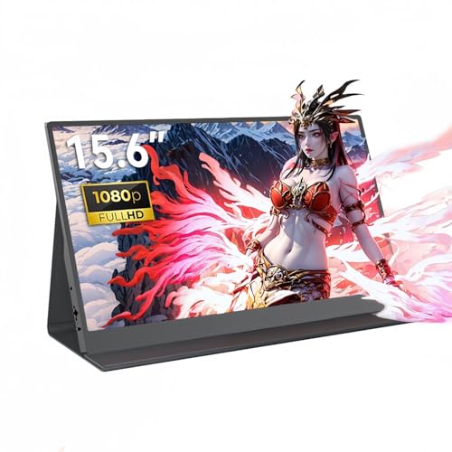 Kmivo 15.6'' Portable Monitor, 1080P External Monitor Smart Board