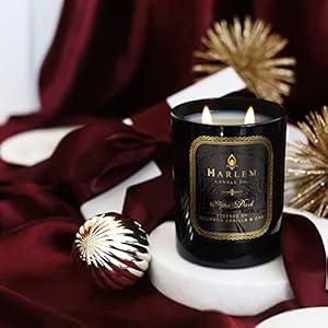 Harlem Candle Co. After Dark Luxury Candle, 11 oz Black Glass Jar, Double Wick, Soy Wax, Gift Box, Bergamot, Saffron, Papyrus, Oak and Sweet Heliotrope, 80 Hour Burn Harlem Candle Co After Dark Luxury Candle 11 oz Black Glass Jar Double Wick Soy Wax Gift Box Bergamot Saffron Papyrus Oak and Sweet Heliotrope 80 Hour Burn