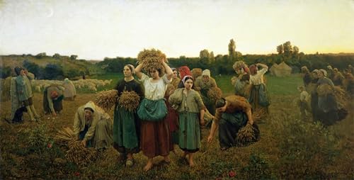 Affiche Artistique Les Glaneurs Jules Breton | Art Mural Moderne 60x90cm