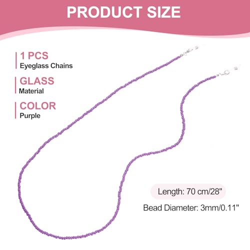 Image of uxcell Eyeglass Chains for Women, Eyeglass Holder Bead Chains Adjustable Sunglasses Lanyards Holder Chains for Glass